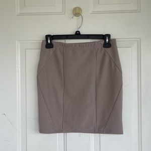 Forever21 light brown ribbed mini skirt